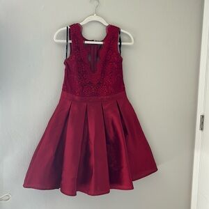 Short high back red homecoming/formal dress